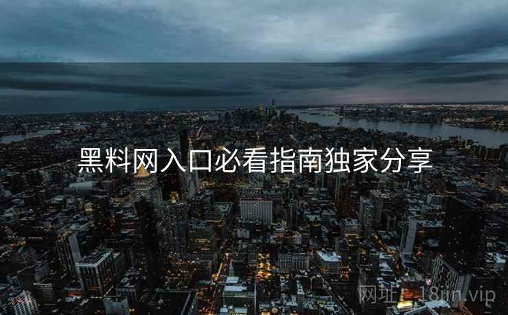 黑料网入口必看指南独家分享