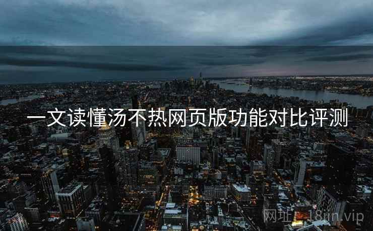 一文读懂汤不热网页版功能对比评测